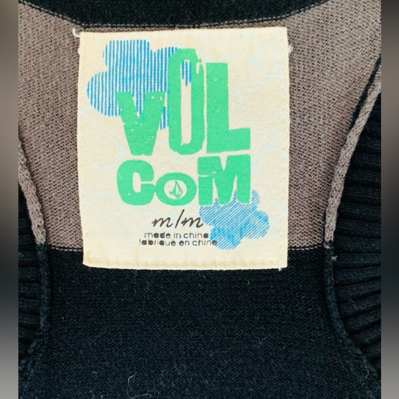 Volcom knit button down sweater vest-size M - Picture 6 of 9